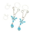 thumbnail image 4 of lionlar 2Pcs Clip on Adjustable Stainless Steel Body Jewelry , Blue, 4 of 6