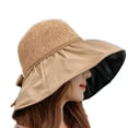 thumbnail image 1 of Sombreros de malla para el sol para mujer, ligeros, plegables, para playa, con ala ancha, sombrero de pescador, 1 of 5