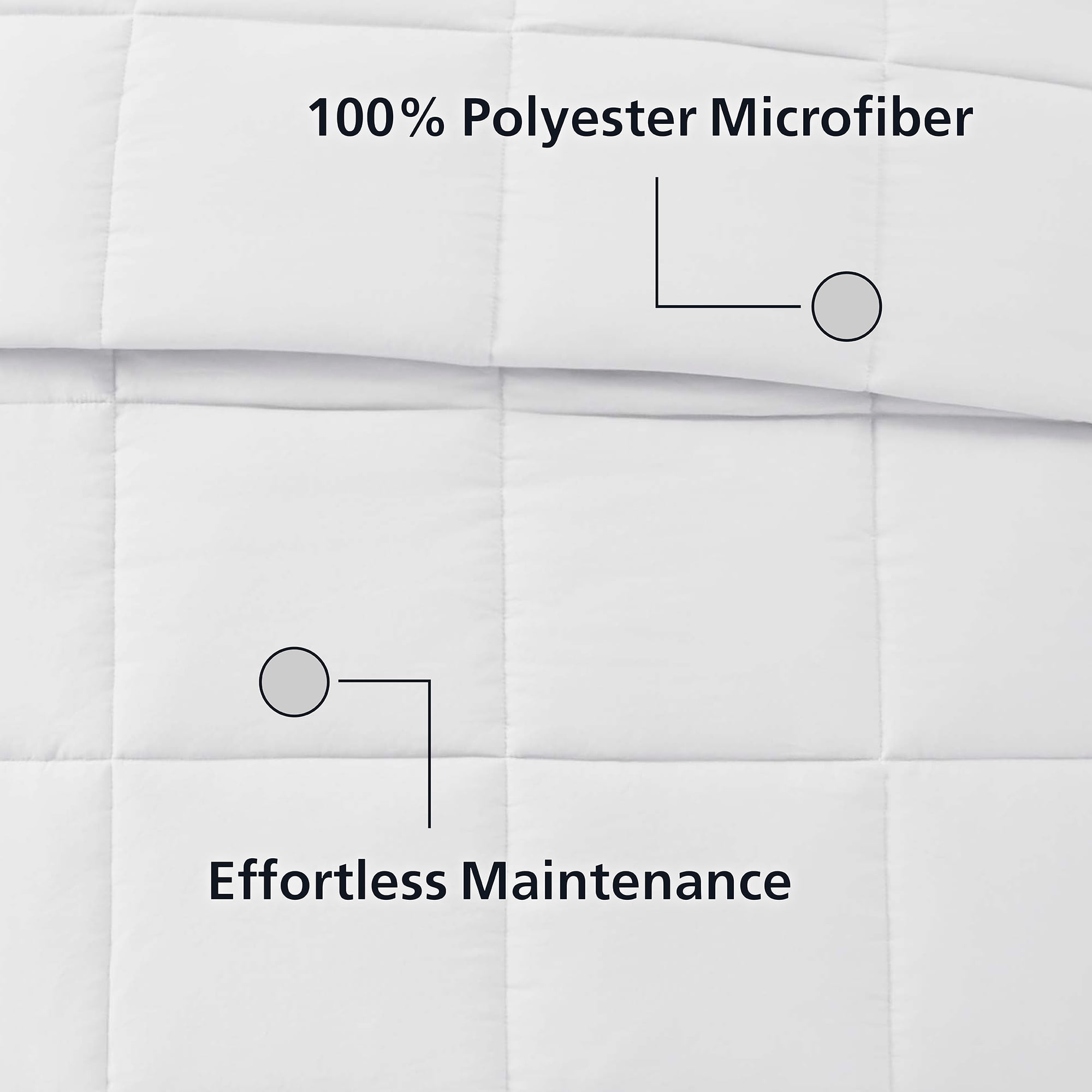 Mainstays Twin/Twin XL Comforter, Down Alternative, All-Season, White