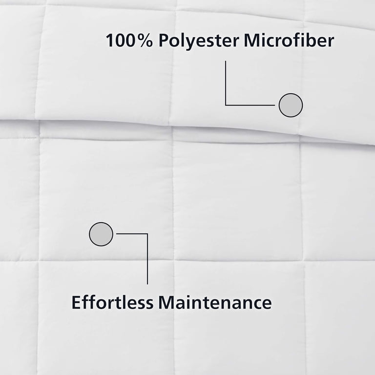 Mainstays Full/Queen Down-Alternative Comforter White photo 3