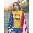 thumbnail image 2 of July 4Th Proud American T-Shirt Juniors -Image by Shutterstock,  Large, 2 of 4