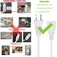 thumbnail image 2 of 10FT White Flat and Thin 2 Prong Long Extension Cord for Indoor/Outdoor Use with Single Outlet - Ideal for Holiday Lights, Lamps, Cameras,Appliance ETL Listed (1 Pack), 2 of 8