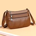 thumbnail image 2 of Maoww Ladies Cross Body Bag PU Leather Messenger Bag Shoulder Handbag Long Strap Brown, 2 of 9