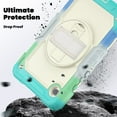thumbnail image 3 of For Samsung Galaxy Tab A11 Case 8.7 inch, 360 Rotating Shockproof Cover with Stand, Screen Protector, Shoulder Strap (2025, SM-X133/X135), Rainbow Blue, 3 of 7