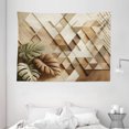 thumbnail image 2 of Ambesonne Monstera Tapestry Wall Hanging, Scandinavian Boho Style, 80"x60", Pale Reseda Green Cocoa, 2 of 3