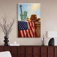thumbnail image 6 of American Flag Canvas Wall Art, 4th of July Patriotic Canvas Print, Vintage Landscape Paintings for Modern Home Living Room Bedroom Office Decor, 6 of 7