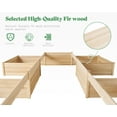 thumbnail image 5 of Jocisland H-Shaped Raised Garden Bed, 12x12x2 ft, 180 Cu. ft Capacity, Double-Layer Wooden Planter Box for Outdoor Patio, 5 of 9