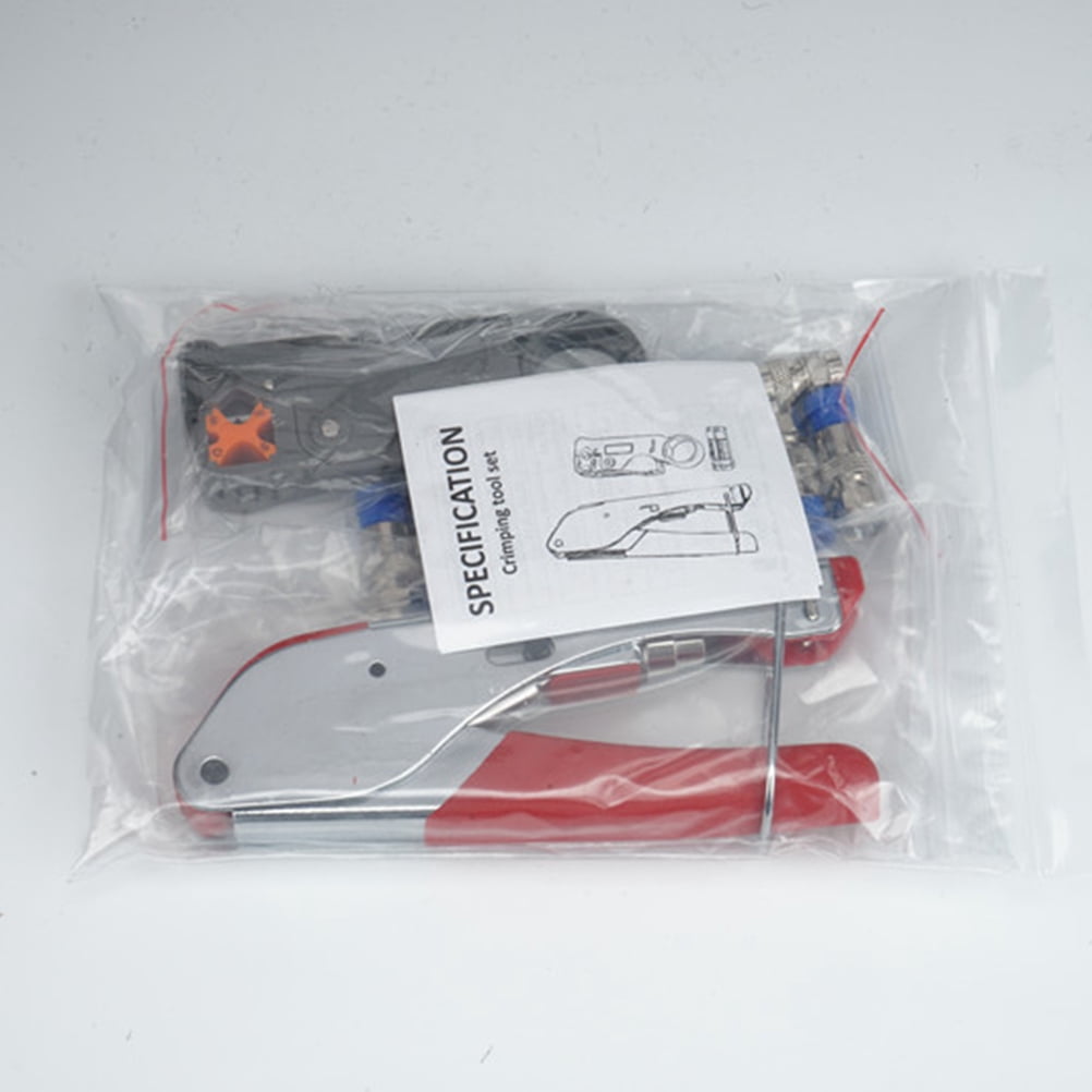 SKISUNO 10Pcs Coax Cable Crimper Kit Tool for Rg6 with Adjustable Wire pping Pliers