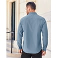 thumbnail image 3 of COOFANDY Men's Long Sleeve Casual Button Down Shirts Untucked Shirts for Men Regular Fit Dress Shirt, 3 of 10