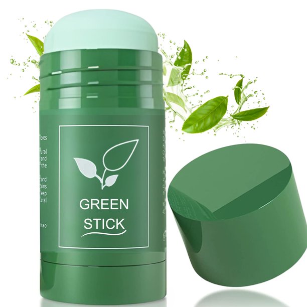 SHUIKU Barra de arcilla de té verde para la cara Mascarilla removedora de puntos negros con extracto de té verde para una limpieza profunda de los poros, ilumina la piel y mejora el cutis general para