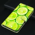 thumbnail image 4 of For Samsung A54 Case 5G , Mantto PU Leather Phone Case With Hand Rope Strap Cute Painted Flip Card Wallet Slots Case,Kickstand Phone Skin For Samsung Galaxy A54 5G, Green Lemon, 4 of 8