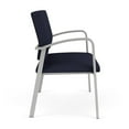 thumbnail image 2 of Newport Reception Waiting Room 2-Seat Loveseat / Silver Steel / Navy Blue, 2 of 5