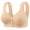 Beige, variant on Womens Comfort First Wireless Bra - Smoothing Front Hook & Wide Side Boning, Plus Size 1X-3X (Lightweight Beige/Charcoal)