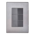 thumbnail image 2 of Placa Armada Inox 3 Apagadores Sencillos 1 Modulo Plata 5Pzs plateado 12cm, 2 of 3