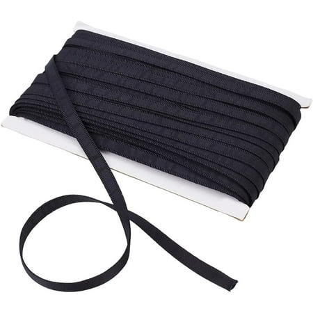 33 Yards Corset Boning Casing 3/8 inch Nylon Cover Boning Polyester Sewing Garment Accessories Bra Boning Tool for Corsets Bridal Gowns Evening Gowns Lingerie Hats Black