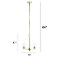 thumbnail image 3 of Lalia Home 3-Light 15" Clear Glass And Metal Hanging Pendant Chandelier, Gold, 3 of 12