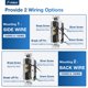 thumbnail image 5 of Enchufe de pared Amico, 20 A, certificado UL, 125 V/2500 W, paquete de 50 unidades, blanco, 5 of 7