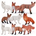 thumbnail image 2 of simulation solid Wild Fox model red fox Big White Fox Arctic fox red fox static children‘s hand-made ornaments, 2 of 7