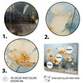 thumbnail image 3 of Designart "Teal Buttercups love expression" Floral Floater Framed Canvas Print, 3 of 7