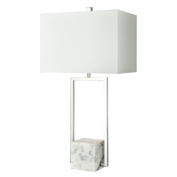 Elk Home 16-Inch Wide Dunstan Mews Table Lamp, Contemporary, Chrome