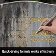 thumbnail image 4 of Gold Paint Marker Pen Waterproof Fade-Proof Permanent Marker For Tombstone Lettering Restoration Metal Glass Wood And Plastic 1mm Fine Tip 20ml, 4 of 7