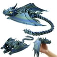 thumbnail image 2 of 3D Printed Dragon Toys Elegant Flying Crystal Dragon Action Figures with Flexible Flying Wings, Stress Relief Toy Dragon Figurines Home Decor Dragon Sculpture Home Decor, 2 of 3