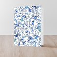 thumbnail image 4 of CafePress - Blue Floral - Greeting Card, Blank Inside Matte, 4 of 4