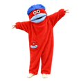 thumbnail image 3 of Cozy Fuzzy Big Mouth Monster Onesie, Warm Long Sleeve Pajamas, Loose Fit, Home Casual Wear, Suitable for Sleep and Relaxing(Red,130cm), 3 of 6