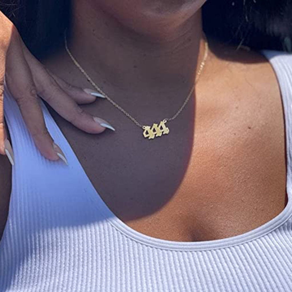 Angel Number Necklace, 18K Gold Lucy Number Necklace, Angel Numbers, 111,  222, 333, 444, 555, 666, 777, 888, 999, Minimalist, Women Jewelry - Etsy |  Necklace, Number necklace, Lucky charm necklace