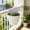 White, variant on Self Watering Wall Mounted Hanging Planter Pot with Drain Hole, Multicolor Plastic Vertical Wall Flower Basket for Balcony Patio Indoor Outdoor Green Plant Decor