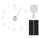 thumbnail image 1 of AUNMAS Reloj de Pared Grande sin Marco 3D, Reloj de Pared DIY, Pegatina de Pared de Superficie de Espejo sin Marco de acrílico, decoración de Reloj para Sala de Estar(Plata) Ecomeon no, 1 of 5