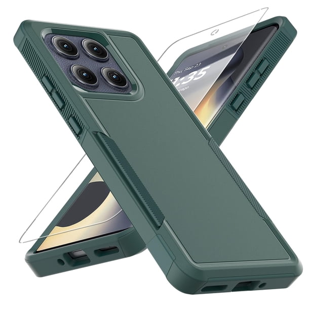 Funda para teléfono Motorola Edge 2025, resistente a los golpes, verde