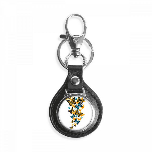 butterflies with different colour key link chain keyholder finder hook metal