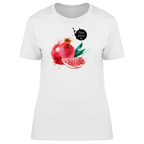 Cool Watercolor Pomegranate T-Shirt Women -Image by Shutterstock, Female XX-Large