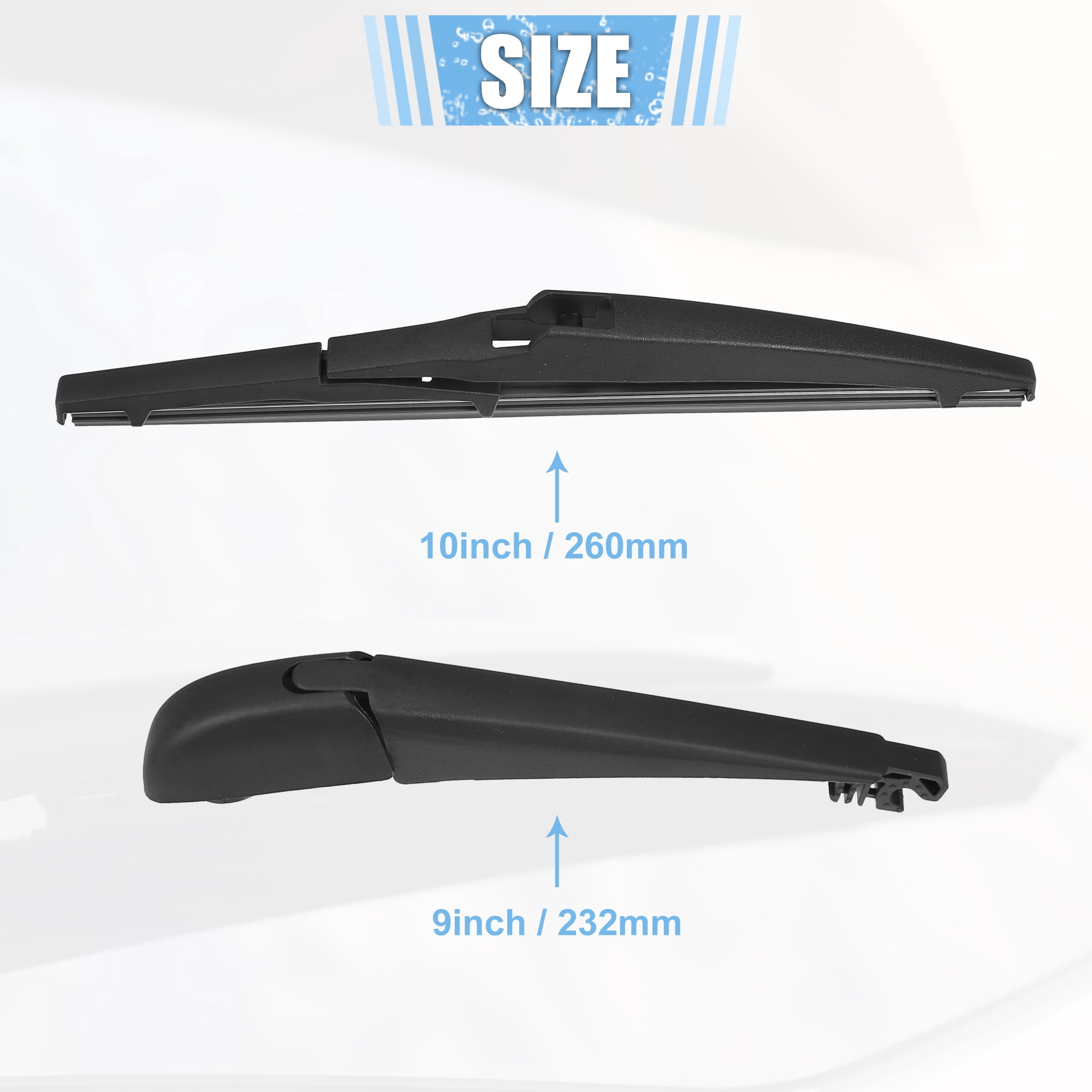 Unique Bargains Rear Wiper Set for Jeep Compass 2017-2022 and for Toyota RAV4 2012-2018