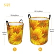 thumbnail image 5 of Fotbe 3D Sunflowers Laundry Basket with Handles, Waterproof Large Laundry Hamper, Wash Bag for Corner Dorm, Rolling Laundry Basket with Handles-Small, 5 of 8
