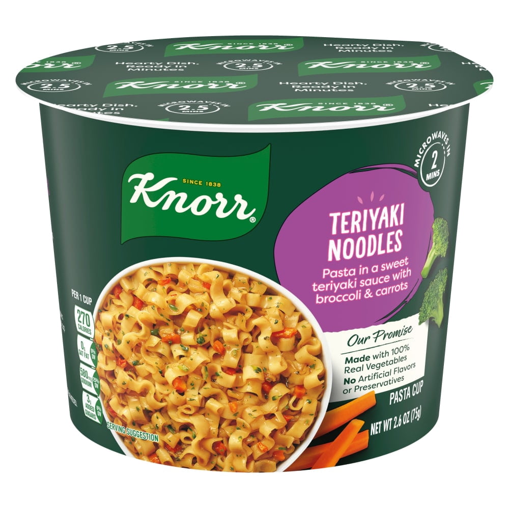 Knorr Pasta Cup Teriyaki Noodles 2.6 oz - 5 Pack