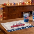 thumbnail image 4 of USA 250th Anniversary Patriotic Placemat – Linen Table Mat for 4th of July, Veterans Day, Memorial Day, Independence Day Party Decorations, Waterproof & Reusable, 4 of 5
