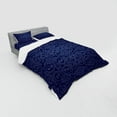 thumbnail image 3 of Ambesonne Antique Bedding Set 3 Pcs, Blue Floral Old Design, Twin, Dark Blue, 3 of 3