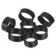 thumbnail image 1 of 150Pcs Bandas de goma de silicona, anillos de bandas de goma de 5mm x 8.5mm, ataduras de cable para envolver cordones, envolturas de bolsa, negras, 1 of 5
