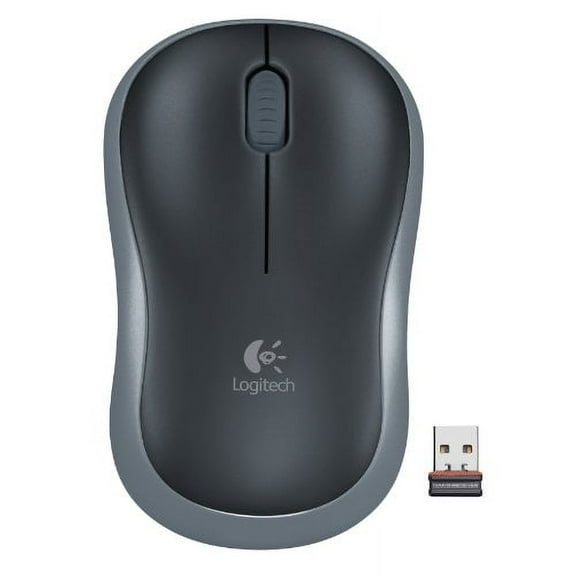 Logitech M185 Optical USB Wireless Mouse, Swift Gray