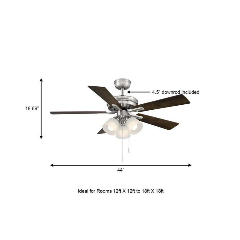 Hampton Bay Sinclair II 44in. LED Ceiling Fan with Frosted Hampton Bay Sinclair II 44in. LED Ceiling Fan with Frosted