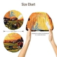 thumbnail image 5 of Rateoe Oil Painting Style Pasture Cow Pattern Silk Satin Hair Bonnet for Sleeping, Adjustable Sleep Cap Turban for Women , Curly Straight Hair Long Large Braid, 5 of 6