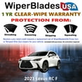 thumbnail image 2 of 2021 Lexus RC F Beam Wiper Blades Wipers w/1yr Warranty (Set of 2) (WiperBladesUSA), 2 of 5