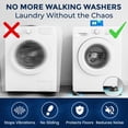 thumbnail image 3 of Anti Vibration Pads for Washing Machine with Tank Tread Grip | 8 Pack + Level | Check Compatibility, Fits Most Round Feet up to 1.75&rdquo; | Stops W, 3 of 7