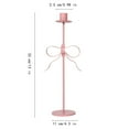 thumbnail image 3 of Luoshdecor Taper Candle Holder,Metal Pink Bow Candle Sticks Holder Decor for Dining Christmas Valentine Table Decor 13 in, 3 of 6