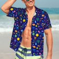 thumbnail image 7 of Honeii Mathematics And Chemistry Print Men’s Hawaiian Shirt,Classic Button-Down Short Sleeve Shirt, for Beach, Vacation, and Outdoor Activities,3X-Large, 7 of 7