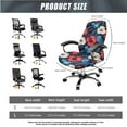thumbnail image 5 of FKELYI Hibiscus Floral Palm Leaf Print Office Chair Cover Swivel Chair Protector Cover with 2 Pcs Armrest Covers Soft Breathable Gaming Chair Slipcover, Large, 5 of 6