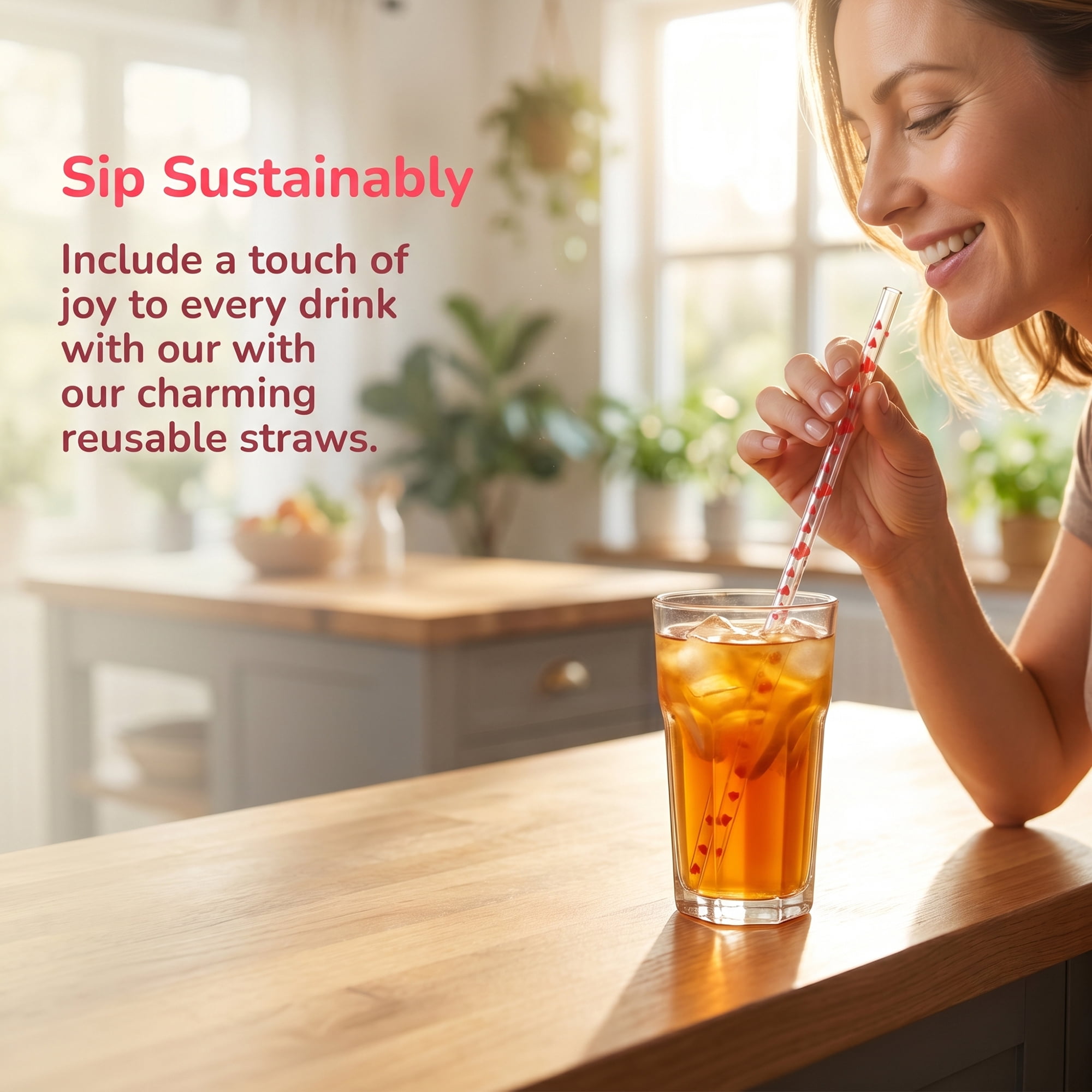 Unique Bargains 12Pcs Reusable Plastic Pattern Dishwasher Safe Straws Color E