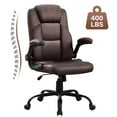 thumbnail image 4 of JONPONY Big and Tall Office Chair 400LBS Wide Seat Ergonomic Computer Desk Chair High Back Executive Leather Chair Adjustable Task Chair Lumbar Back Support 8 Hours Heavy Duty Design,9189,Brown, 4 of 16